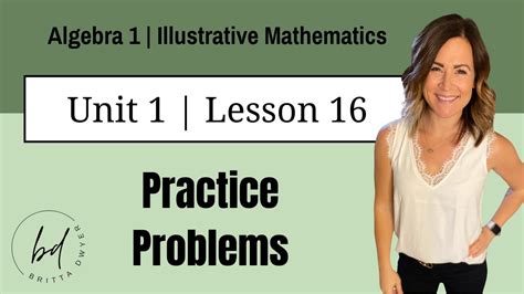 Illustrative Mathematics Algebra 1, Unit 1.14 Practice 